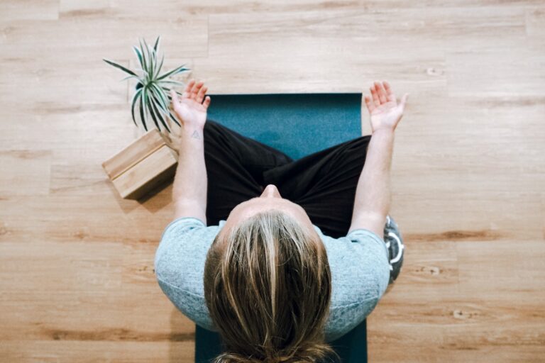 woman meditating